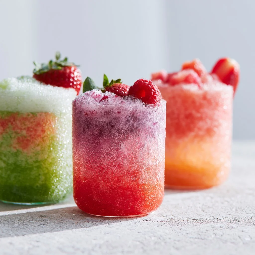 Colorful party mocktails served in elegant glasses for festive celebrations.