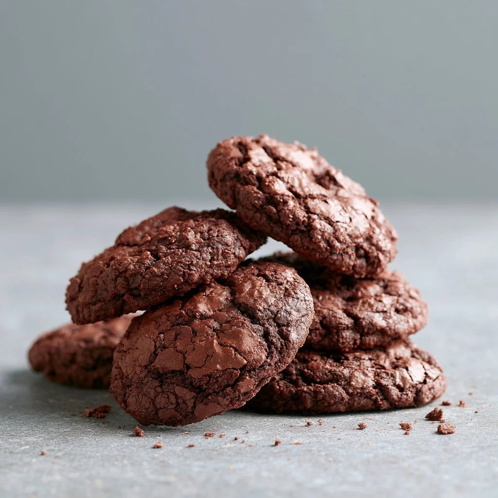 Delicious gluten-free chocolate cake mix cookies on a plate