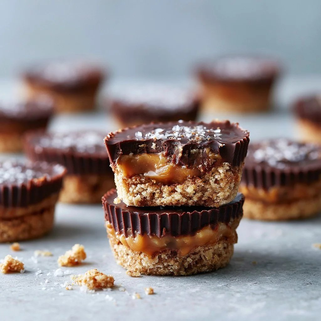 Healthy Twix Cups made with nutritious ingredients for a guilt-free dessert